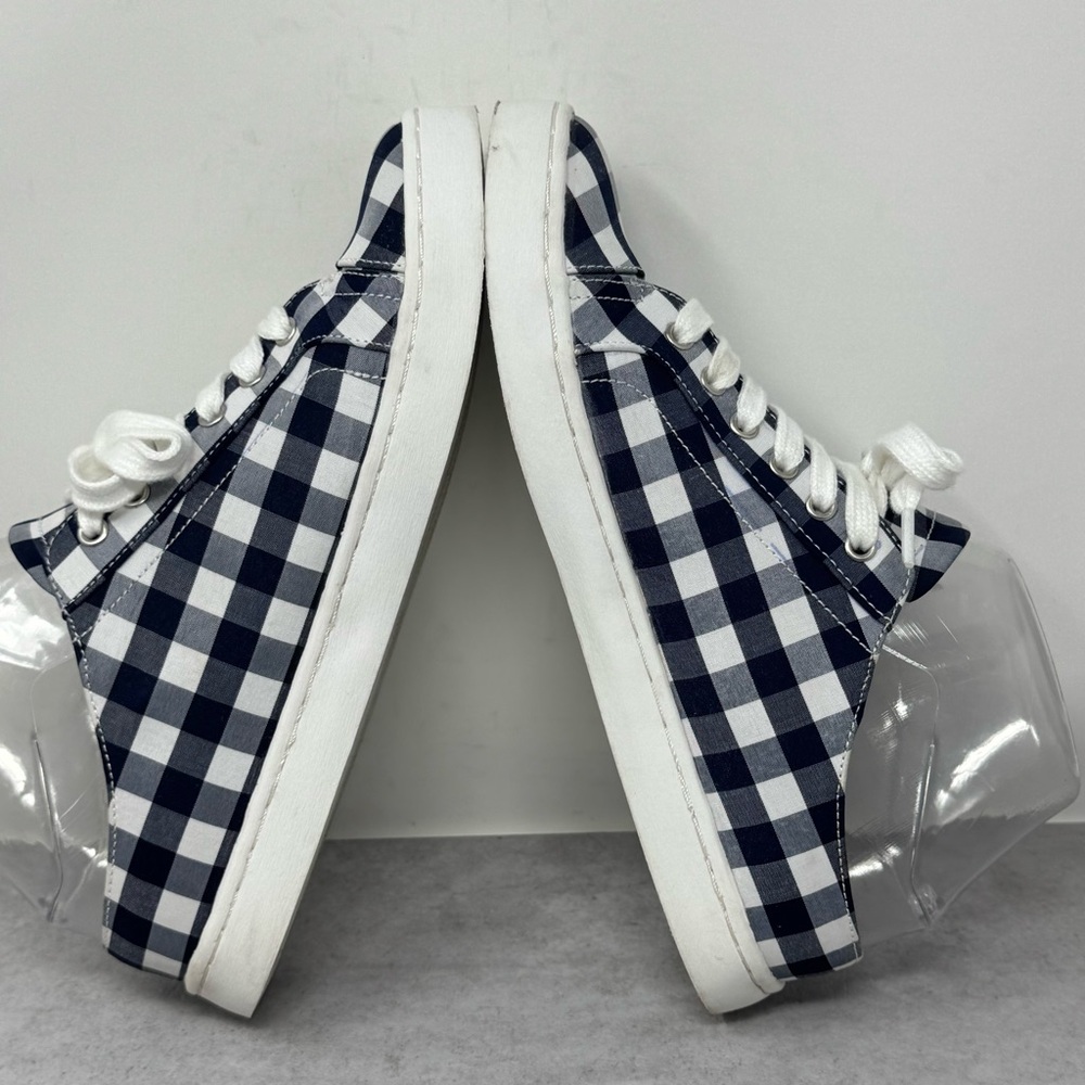 Betsey Johnson Edna Black & White Gingham Checkered Slip On Sneakers 7.5 - Picture 8 of 12